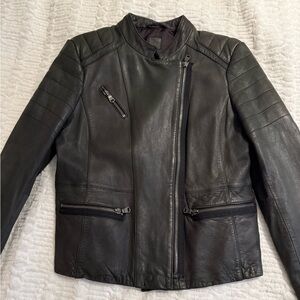 GAP Women's Black Leather Jacket